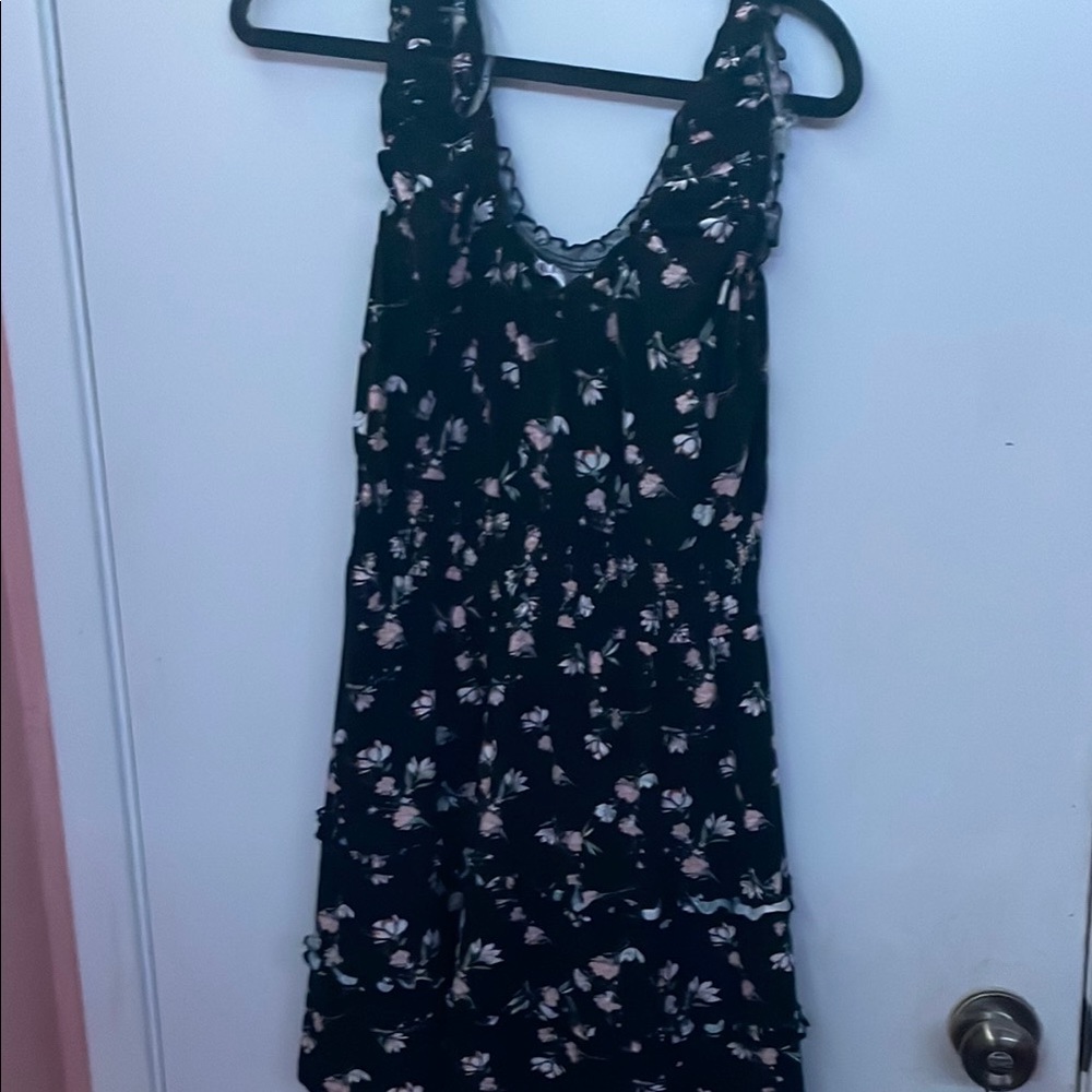 No Boundaries Black Floral Dress